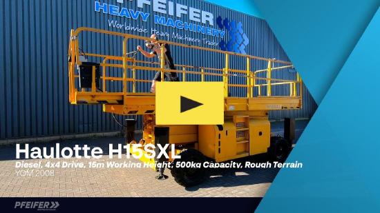Haulotte H15SXL Diesel, 4x4 Drive, 15m Working Height, 500k