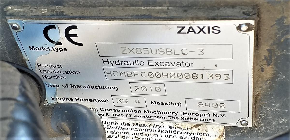 趣味 Numbers Hitachi ZX 85 Mini excavator buy used in Lower Silesian