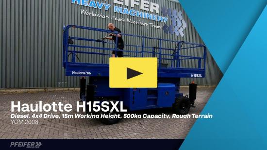 Haulotte H15SXL Diesel, 4x4 Drive, 15m Working Height, 500k