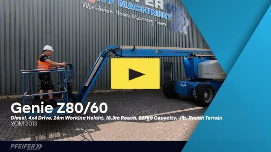 Genie Z80/60 Diesel, 4x4x4 Drive, 26m Working Height, 18