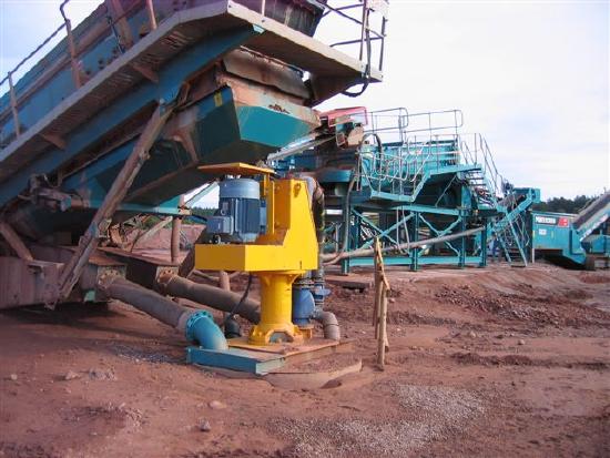 Warman Yellow Sump Pumps.
