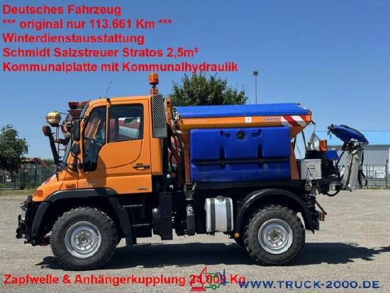 Unimog U300 4x4 Winterdienst Salzstreuer Zapfwelle