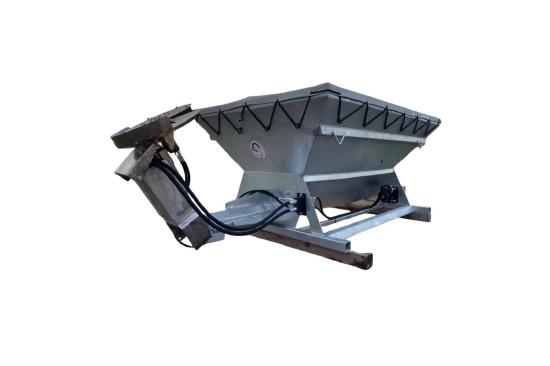 CMC Silostreuer Salzstreuer Tellerstreuer Multicar Winterdienst 1,5m³ aus Edelstahl