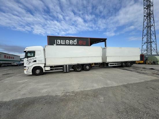 Scania R450 Getränke Aufbau + Anhänger ZUG