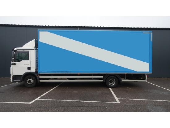 MAN TGL 12.220 closed box truck