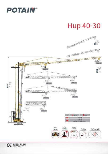 Potain Kran Hup 40-30, fabrikneu