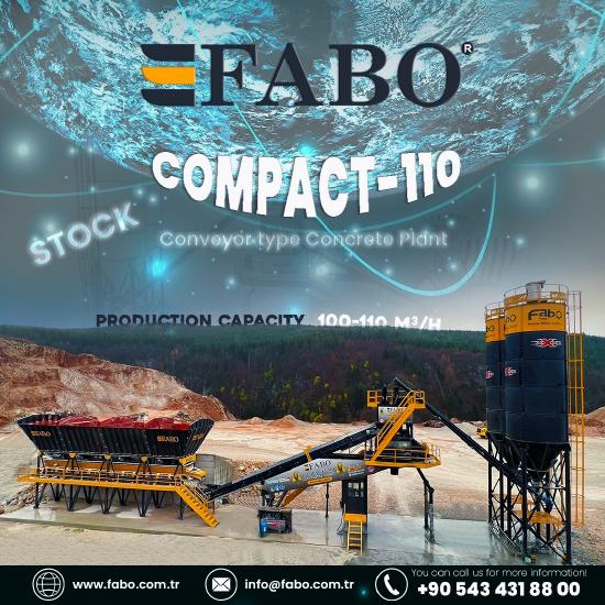 FABO FABOMIX COMPACT-110 CONCRETE PLANT | CONVEYOR TYPE
