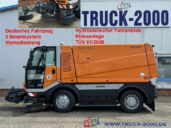 Bucher Bucher City Cat 5006 3Besen Sweeper 4 Radlenkung