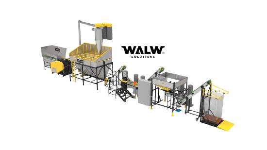 Ligne technologique pour la production de pellets à partir de laine de mouton et d'autres matériaux en vrac tels que : cosse d'épeautre, fumier, luzerne, copeaux, papier et paille
