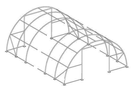 Structure en acier de construction préfabriqués 308515 tente d'entrepôt -  Chine Tente d'auvent et Garage prix