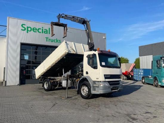 DAF LF 55.250 4x2 / Kipper (3 way) + HIAB 111 B-2