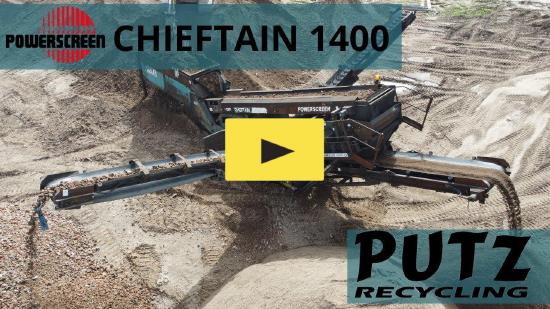 Powerscreen Chieftain 1400 tracked screener