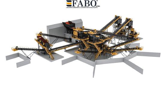 FABO STATIONARY TYPE 500 T/H CRUSHING & SCREENING PLANT AVAILABLE IN STOCK