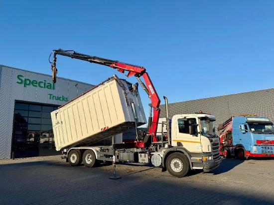 Scania P320 6x2 / Retarder / Kipper (37m3) / HMF 2620-K3