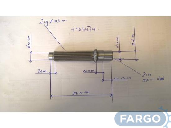 VTS MOTORSHAFT Z19-Z14-L=94,4