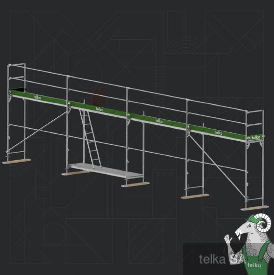 telka UNICO73 - 49,12m2 Wysokość robocza 4m Długość robocza 12,3m