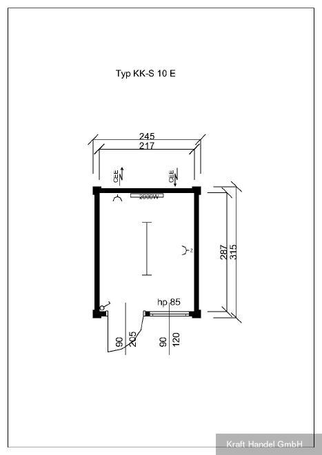 Kraft Kleiner Büro- Mannschaftscontainer,
